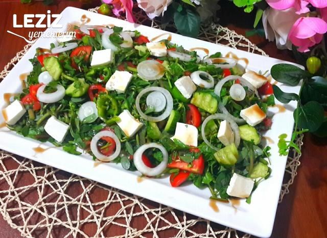 Peynirli Semizotu Salatası