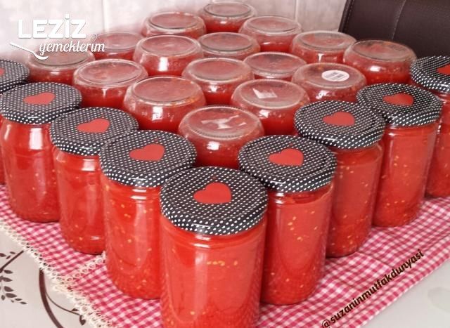 Kışlık Domates Sosu Konservesi