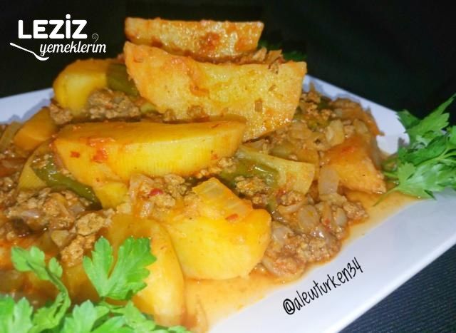 Kıymalı Patates Oturtması (Kızartarak)