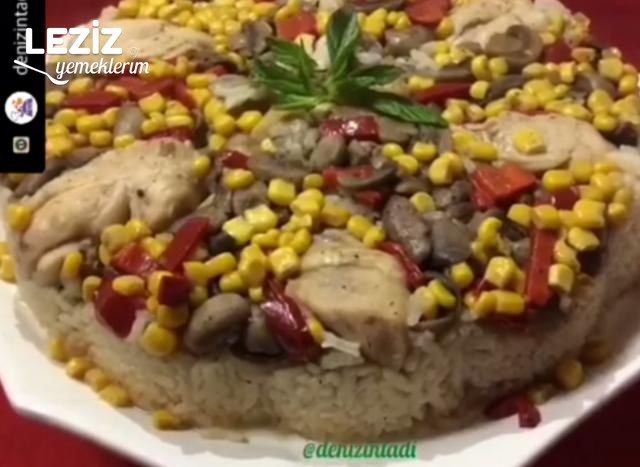 Mantarlı Tavuklu Pilav