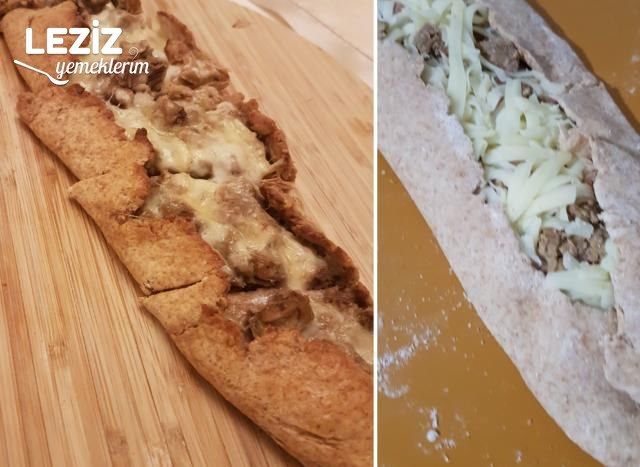 Tam Buğday Unlu Kavurmalı Kaşarlı Pide